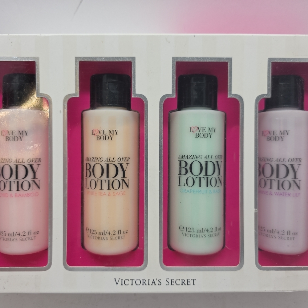 Victoria's Secret Love My Body Lotion Set - Pink, Peach & Mint